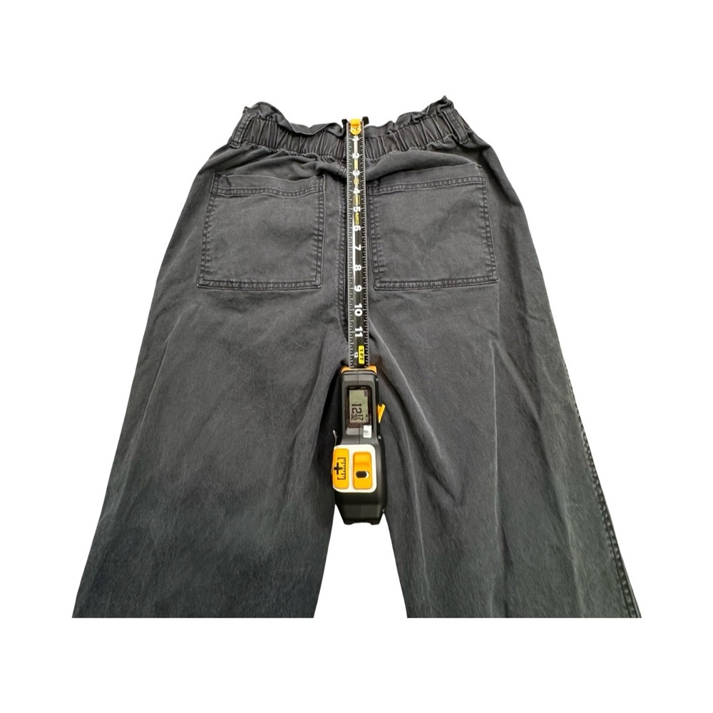 Universal Thread Pants Womens 4 Black Paperbag Waist Straight Leg High Rise - Picture 6 of 12